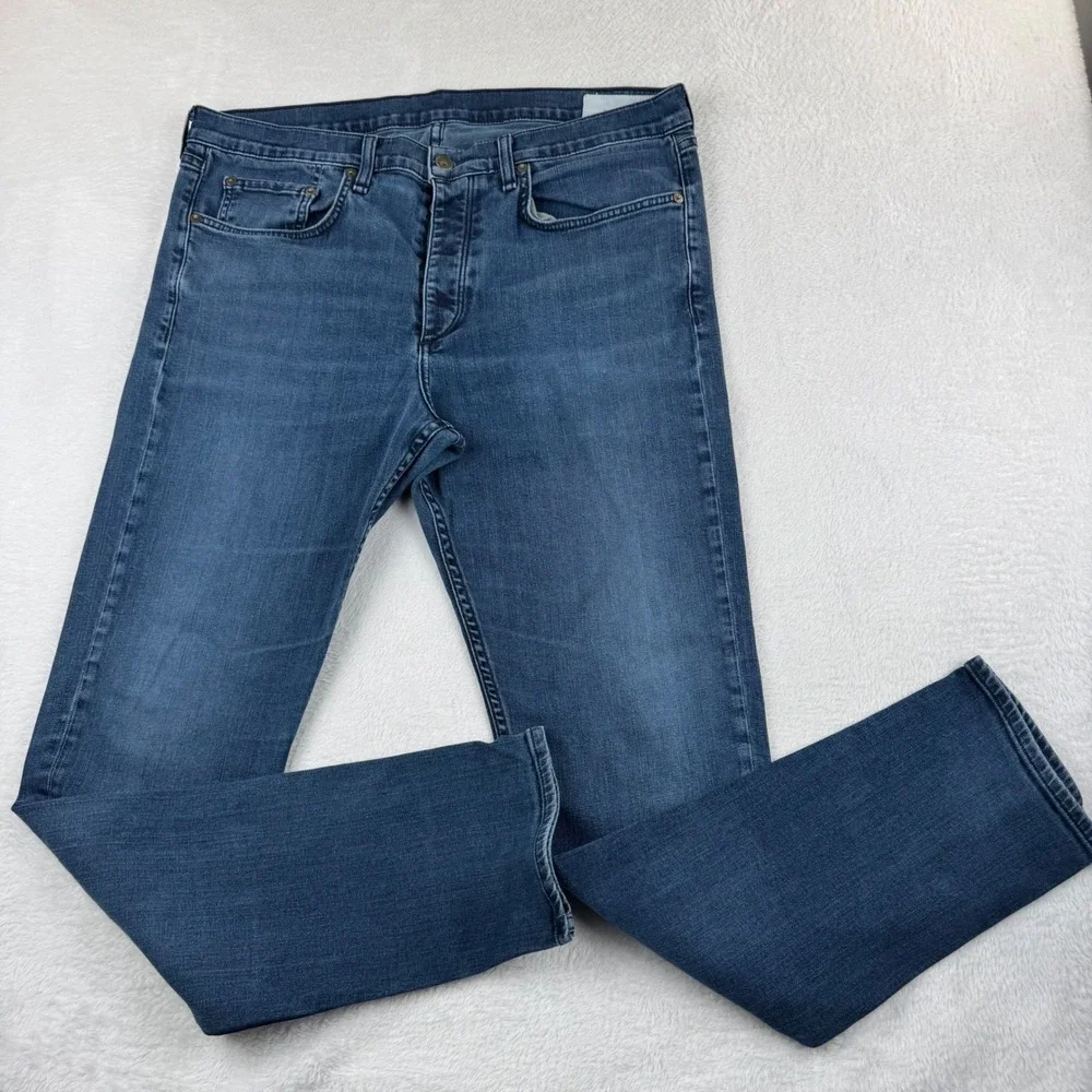 Rag‎ & Bone Fit 1 Extra Slim Jeans Mens 38 Blue Bayview Button Fly Made in USA